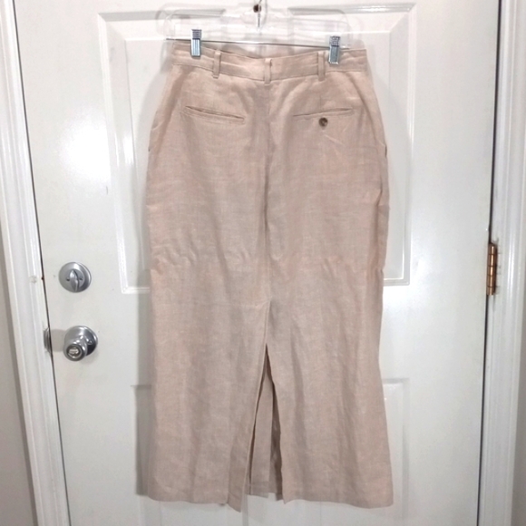 Woman's Skirt 100%Linen Maxi - Picture 4 of 5